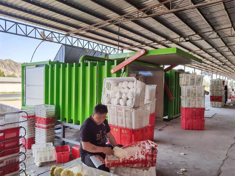 永昌、金昌、武威、張掖中國(guó)娃娃基地，百分之八十的高端客戶在用我們的真空預(yù)冷機(jī)，這里的娃娃菜發(fā)往全國(guó)各地。
