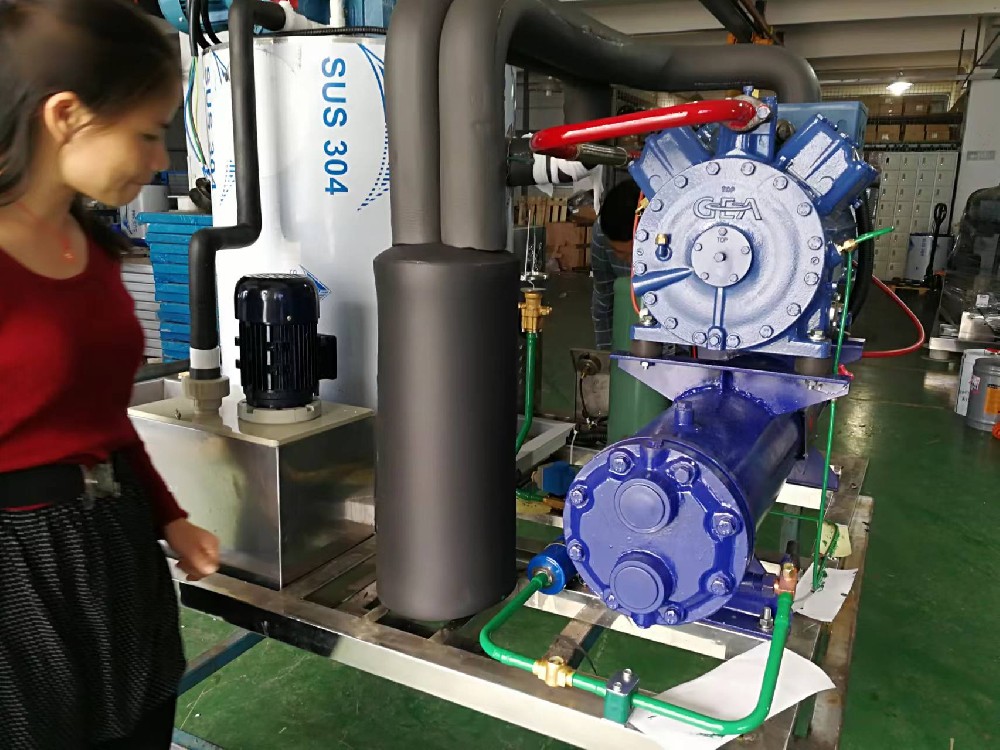 2套客戶定制型日產(chǎn)量3噸海水制冰機即將進入調(diào)試階段。